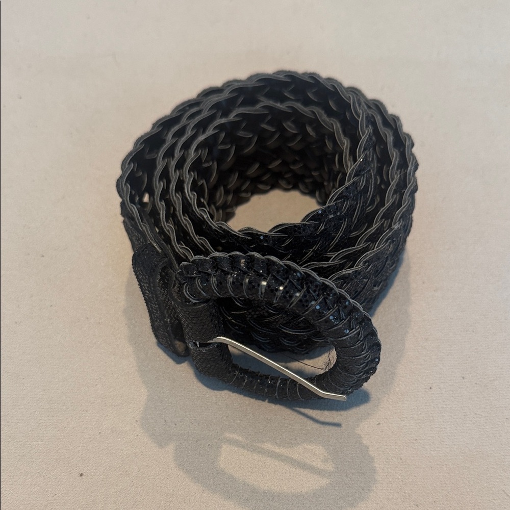 Chic Black Braided Women's Belt